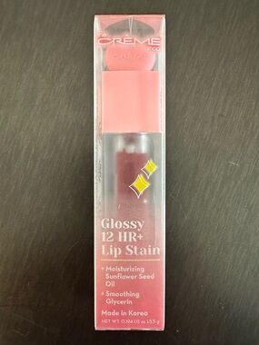 Crème Shop Glossy 12+ Hour Lip Stain. “Cherub” Color – NEW – Korean Lip Care